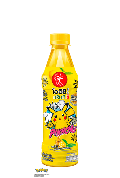 Oishi green tea drink Pokemon  - Honey lemon