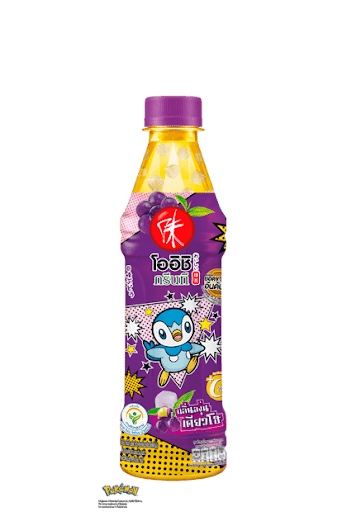 Oishi green tea drink Pokemon -khoyo grape