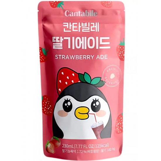 Strawberry ade ice cup drink