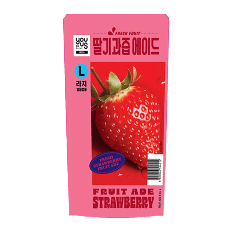 Strawberry fruit Ade ice cup drink