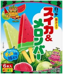 Watermelon and melon  ice bar japan- 6 pack
