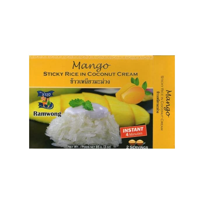 Instant sticky rice mango
