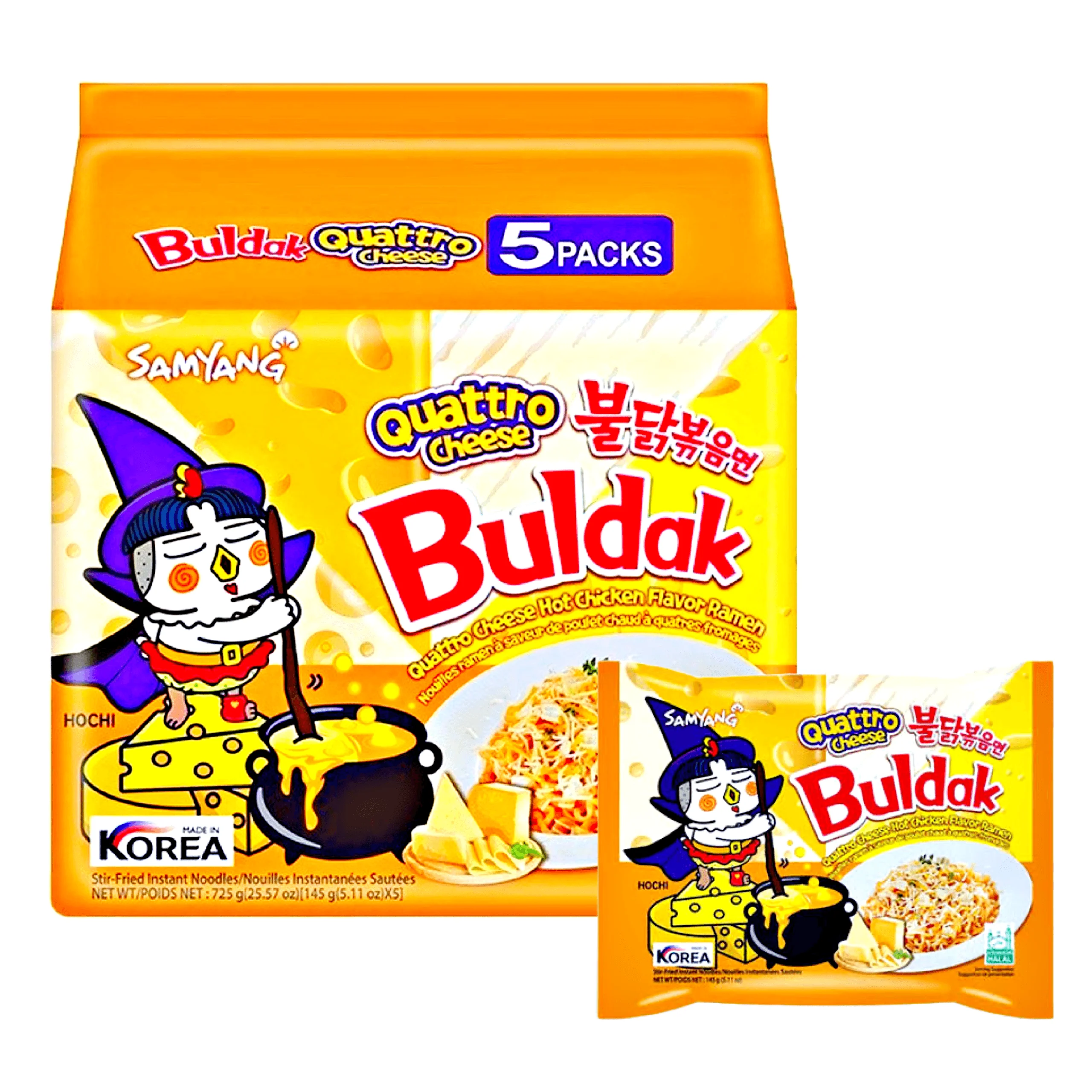 Samyang Buldak ramen quattro cheese  -5pc multipack
