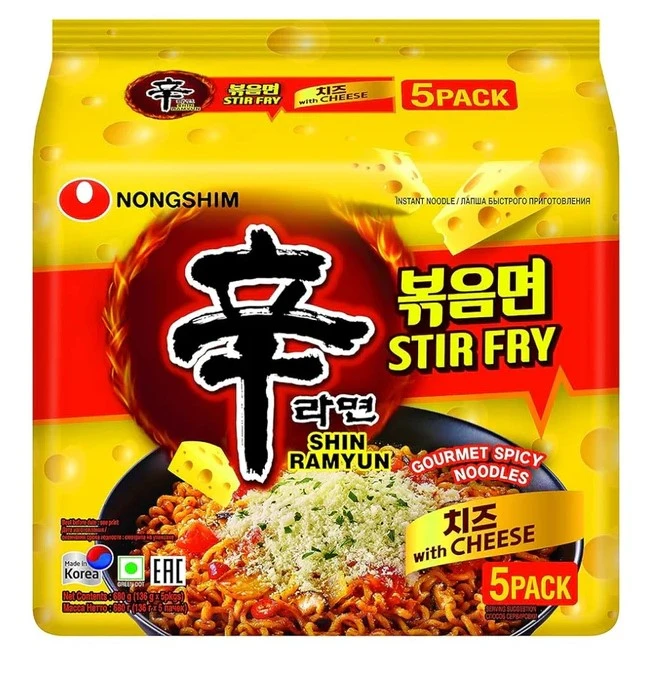 Shin Ramyun Stirfry cheese flavour- Multipack