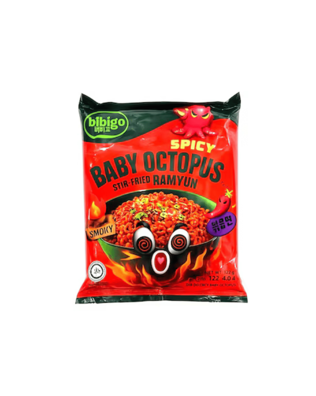 Spicy baby octopus stir fried ramyun