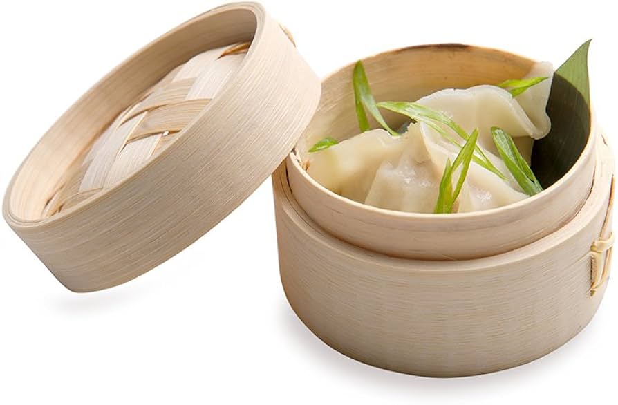 Bamboo steamer one layer with cover -9cm